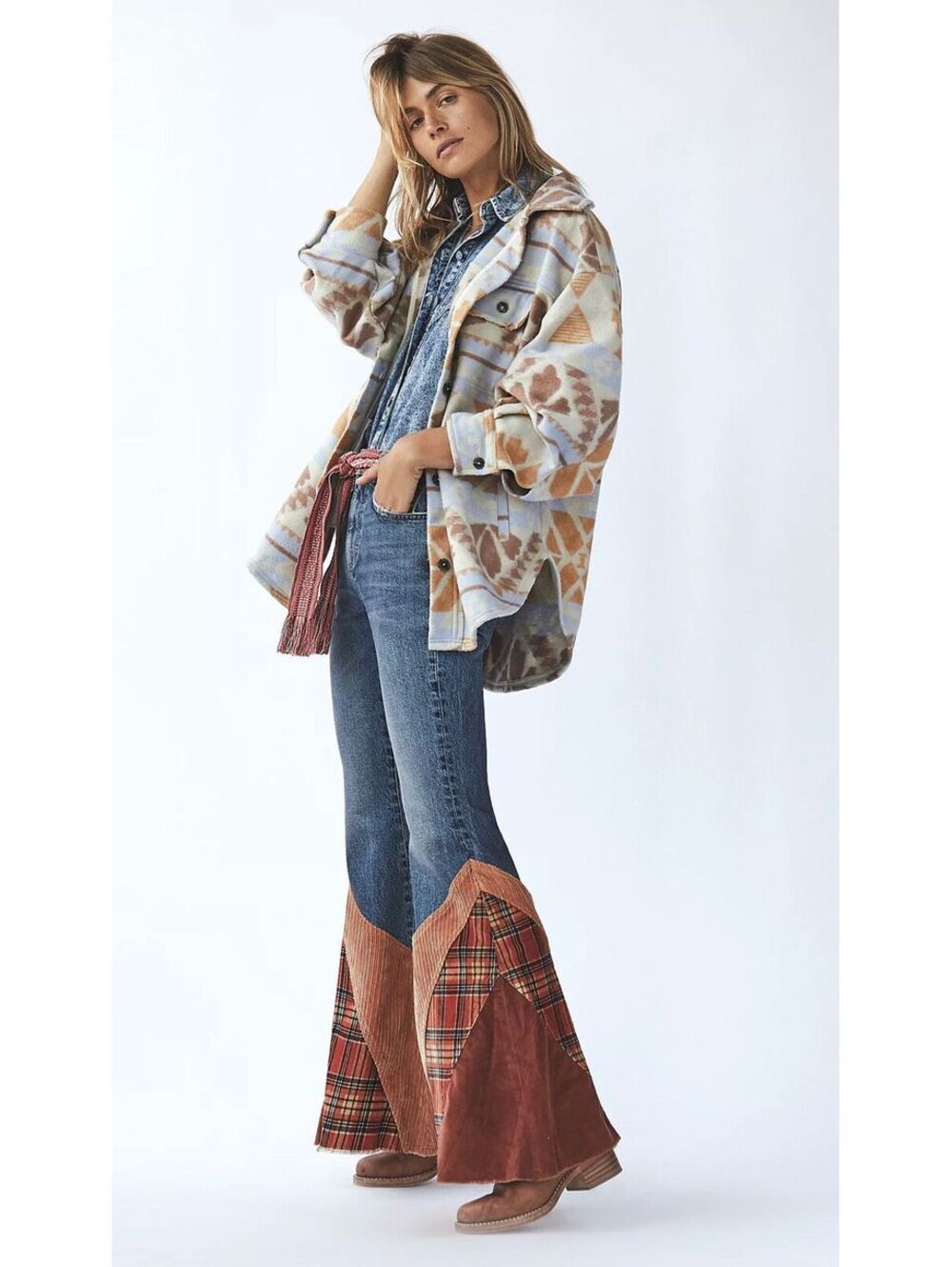 (SIZE 24, W12.5, R9.5, INSEAM 28) FREE PEOPLE WE THE FREE FLASHBACK JEANS